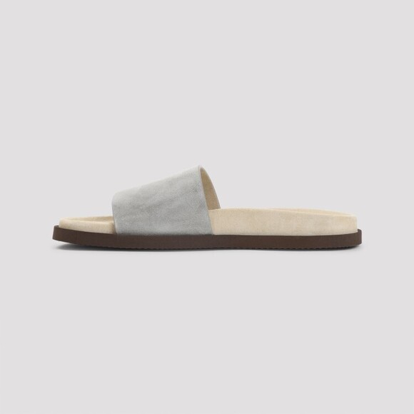 Brunello Cucinelli Grey Suede Sandals - NWT